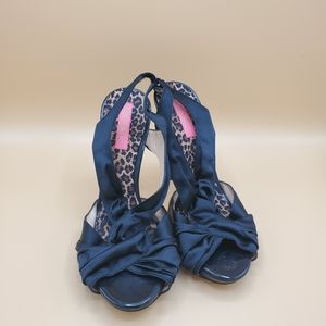 Betsy Johnson Astra Satin Leopard Heels